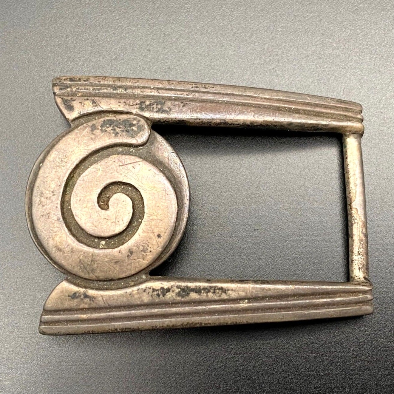 Vintage Navajo Kenneth Begay Native Sterling Silver Belt Buckle Small 7/8\