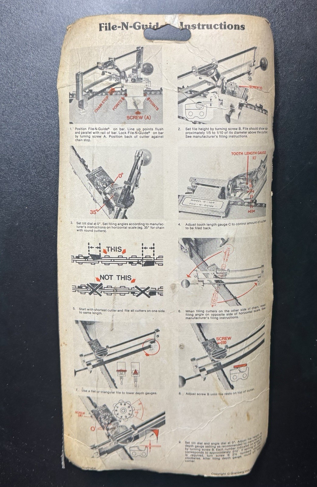 vintage Sears Clamp-on Precision File-N-Guide, Model No. 36508