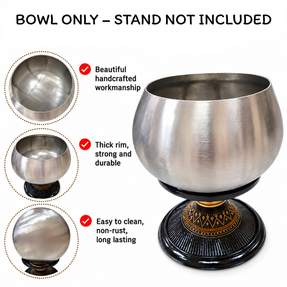 Thai Monk Alms Bowl Stainless Steel 8.5
