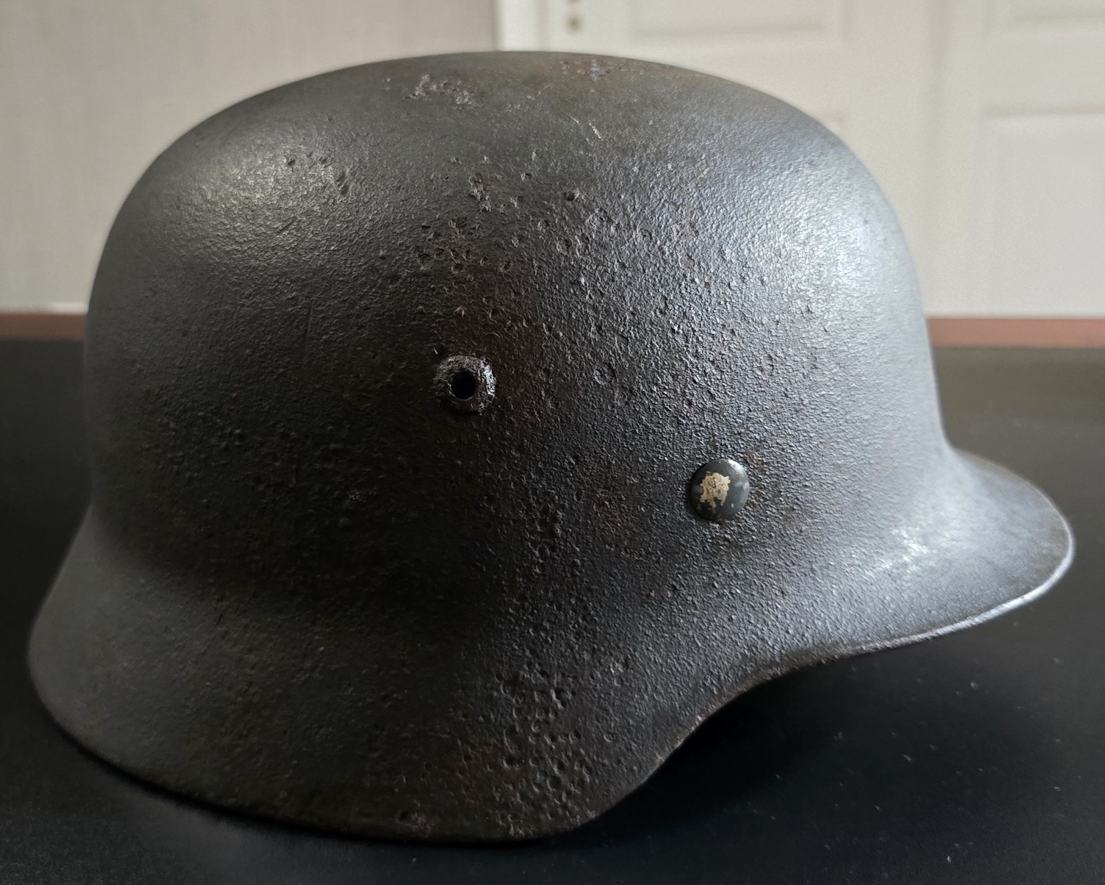 🔥WW2 German Luftwaffe Single Decal M35 Helmet SE66. Untouched 100% original.