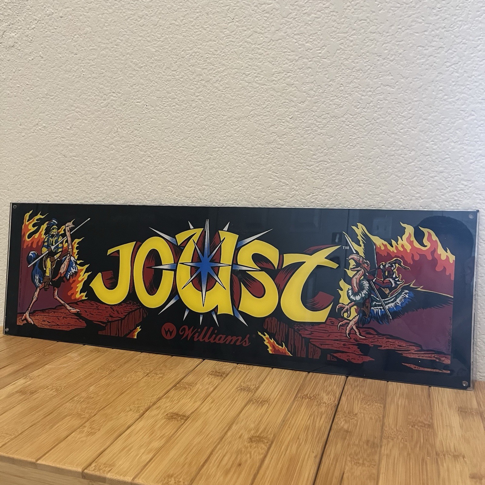 Vintage Original 1982 JOUST Arcade Marquee Header 24.25
