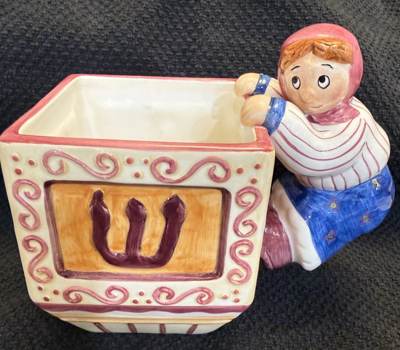 Hanukkah Judaica Dreidel Mug /girl, Ceramic