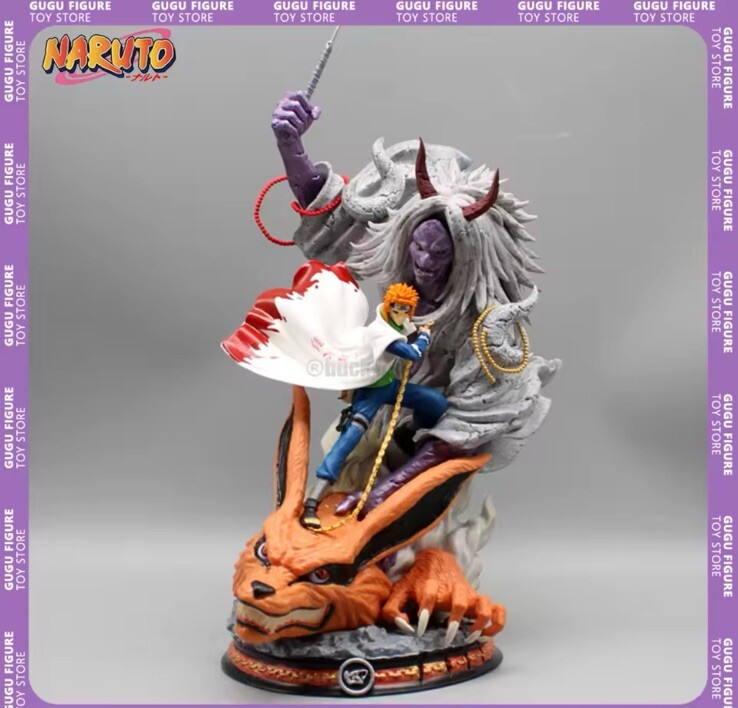 27cm Naruto Anime Figure Gk Namikaze Minato Action Figurine Yondaime Hokage Pvc