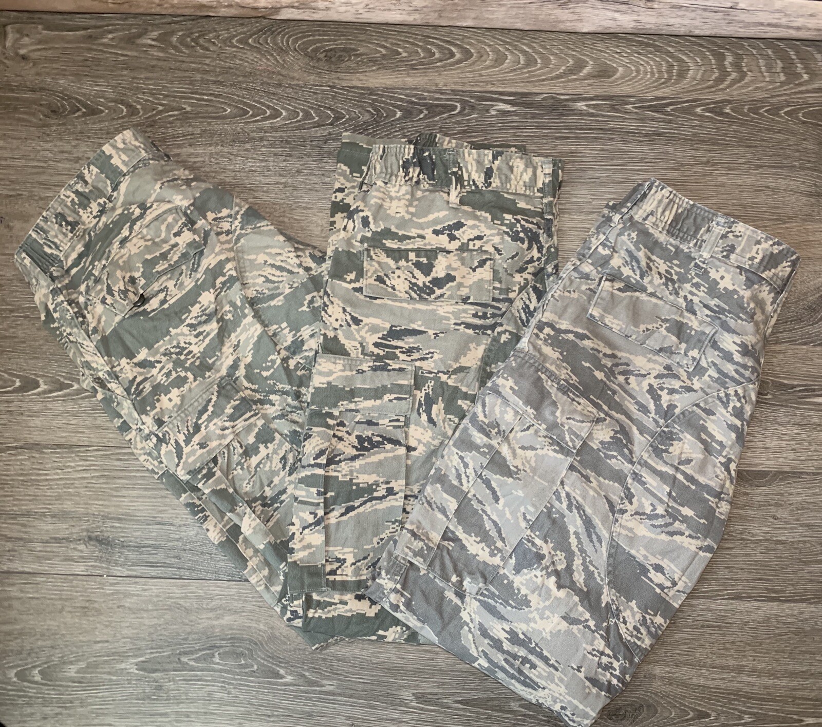 Lot Of 3 Pairs US Air Force (USAF) Digital Camouflage Camo Pants Size 34