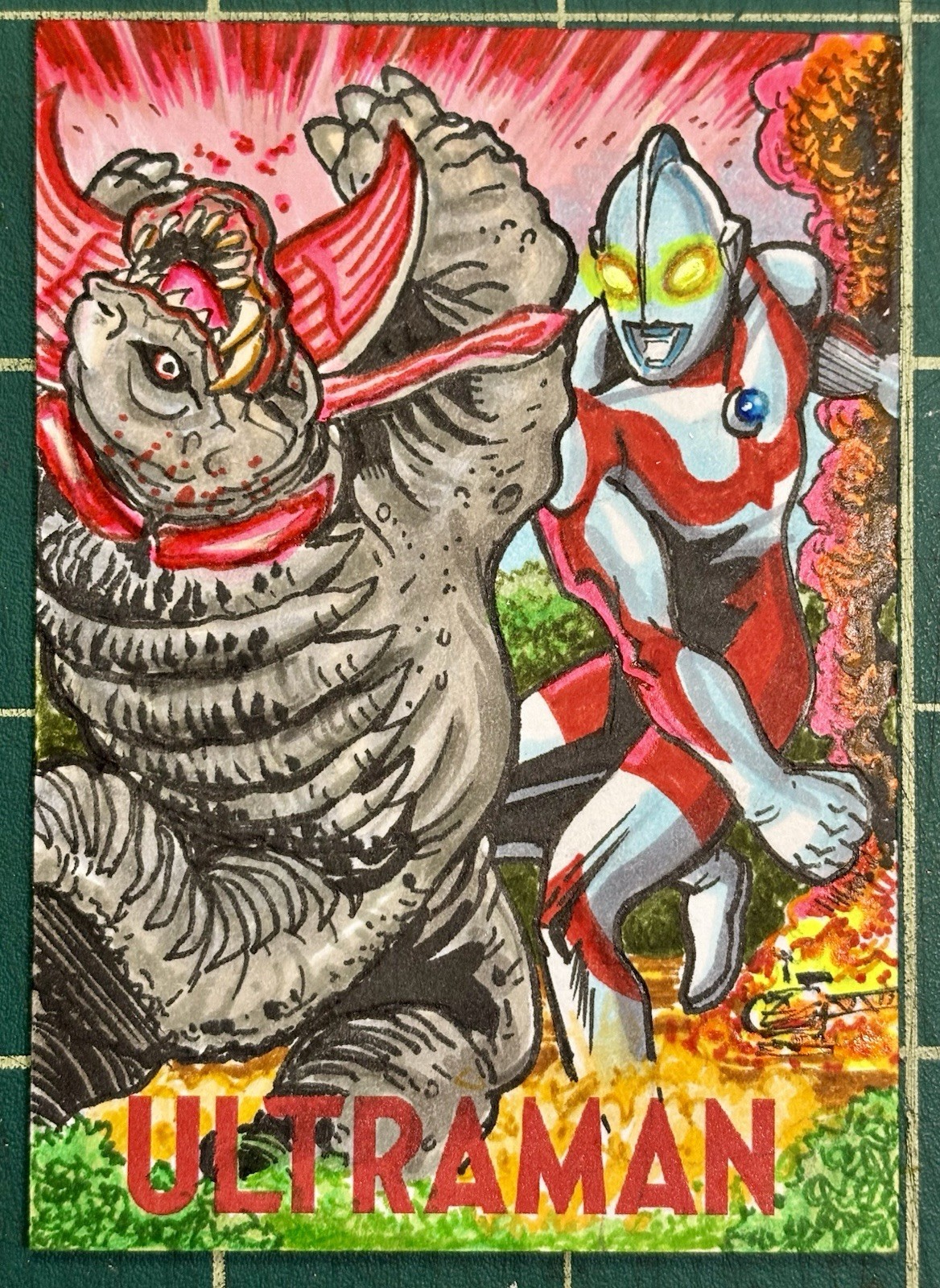 RRParks Cards ULTRAMAN JACK - Full Color Commissioned Sketch Card By FBW