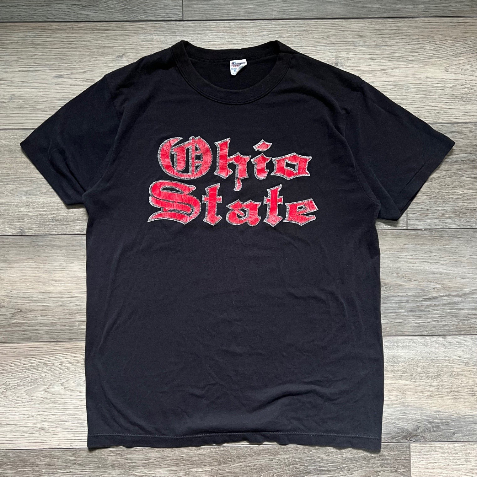 Vintage Champion XL Ohio State Gothic Old English Tee Shirt Single Stitch USA