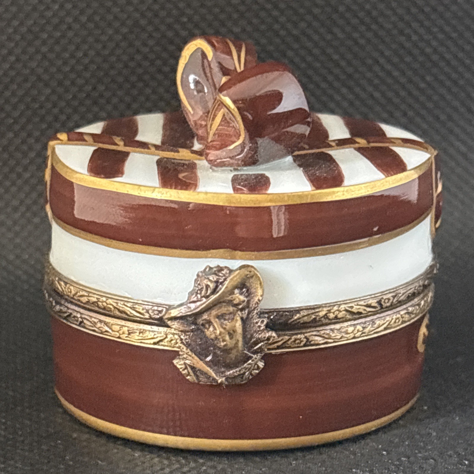 Limoges Hat Box Elegant Trinket Box