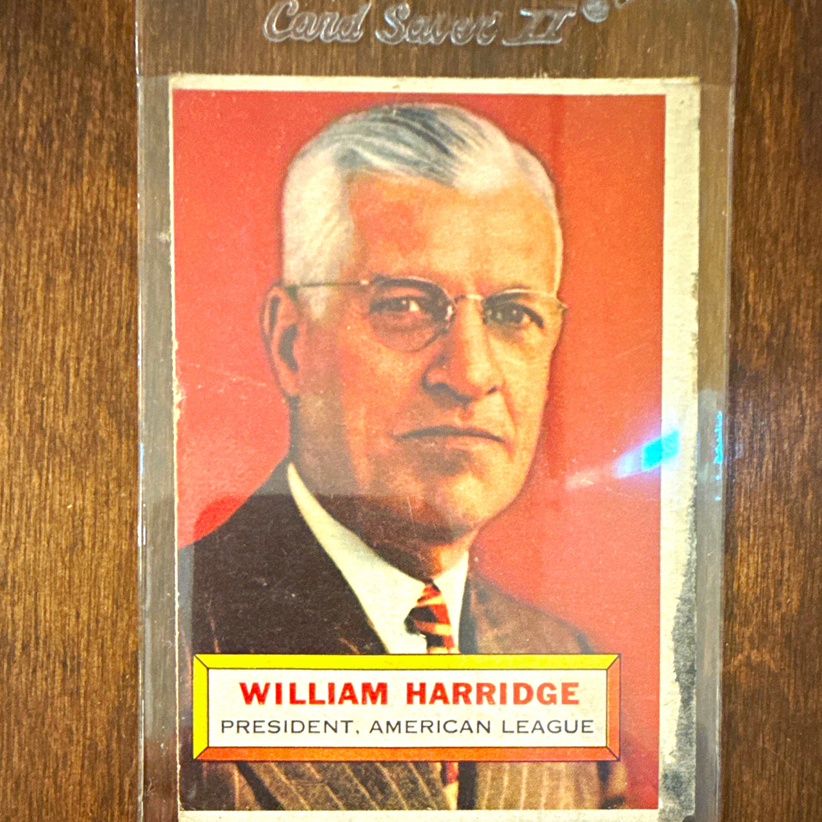 Topps 1956 Baseball Base Set #1 William Harridge American League President Card