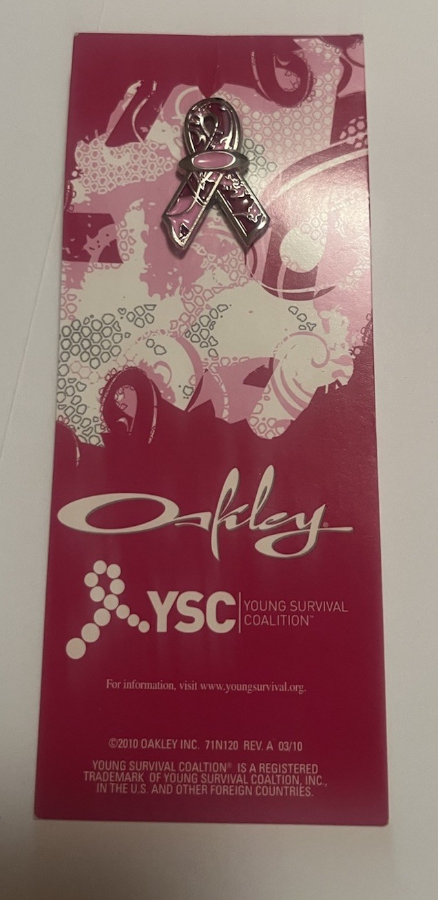 Authentic Oakley 2008 Breast Cancer YSC Pin October Awareness Month
