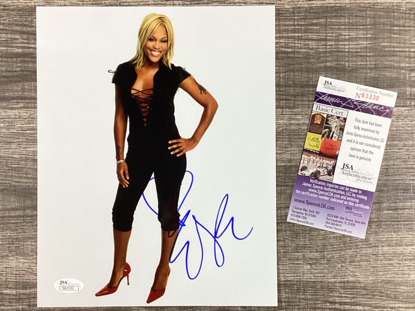 (SSG) Singer, Rapper, Actress EVE Signed 8X10 Color Photo 