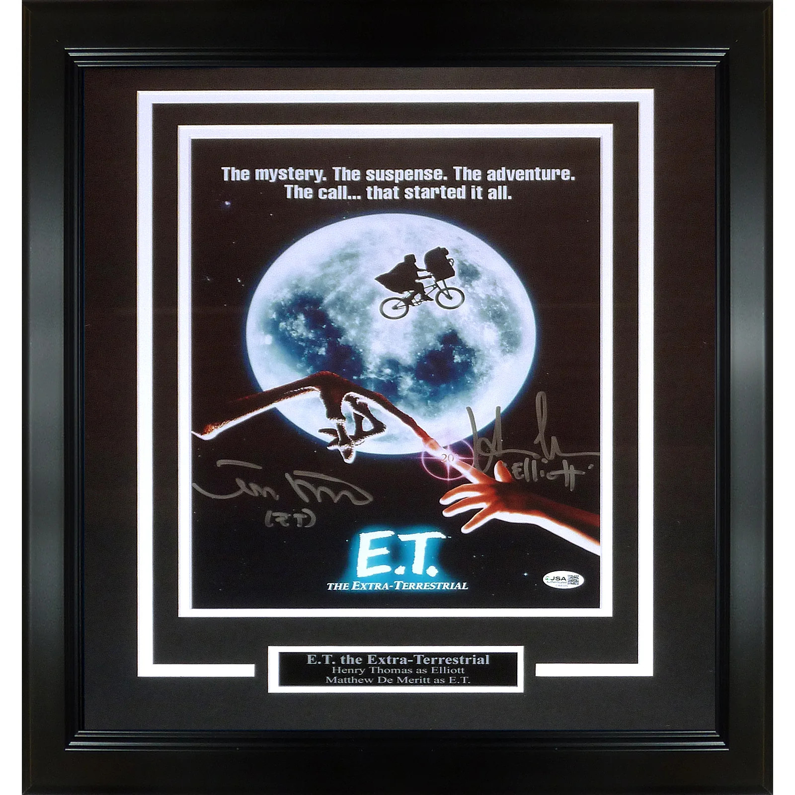 E.T. The Extra-Terrestrial 11x14 Movie Poster Autographed by Henry Thomas (Ellio