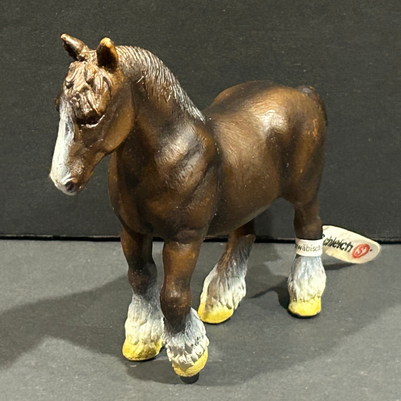 Schleich BROWN SHIRE GELDING 1993 Draft Horse Animal Figure w/Tag Retired 13222