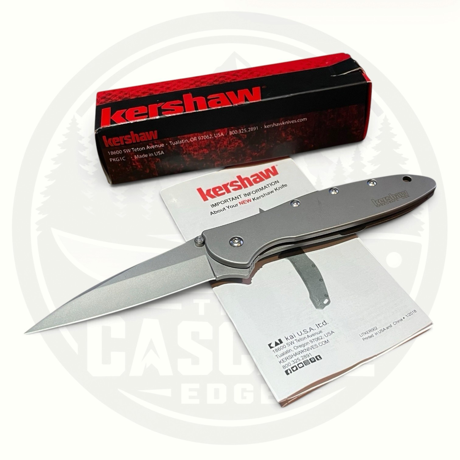 Kershaw 1660 Leek Ken Onion 14C28N Stainless SpeedSafe Assisted EDC Knife USA
