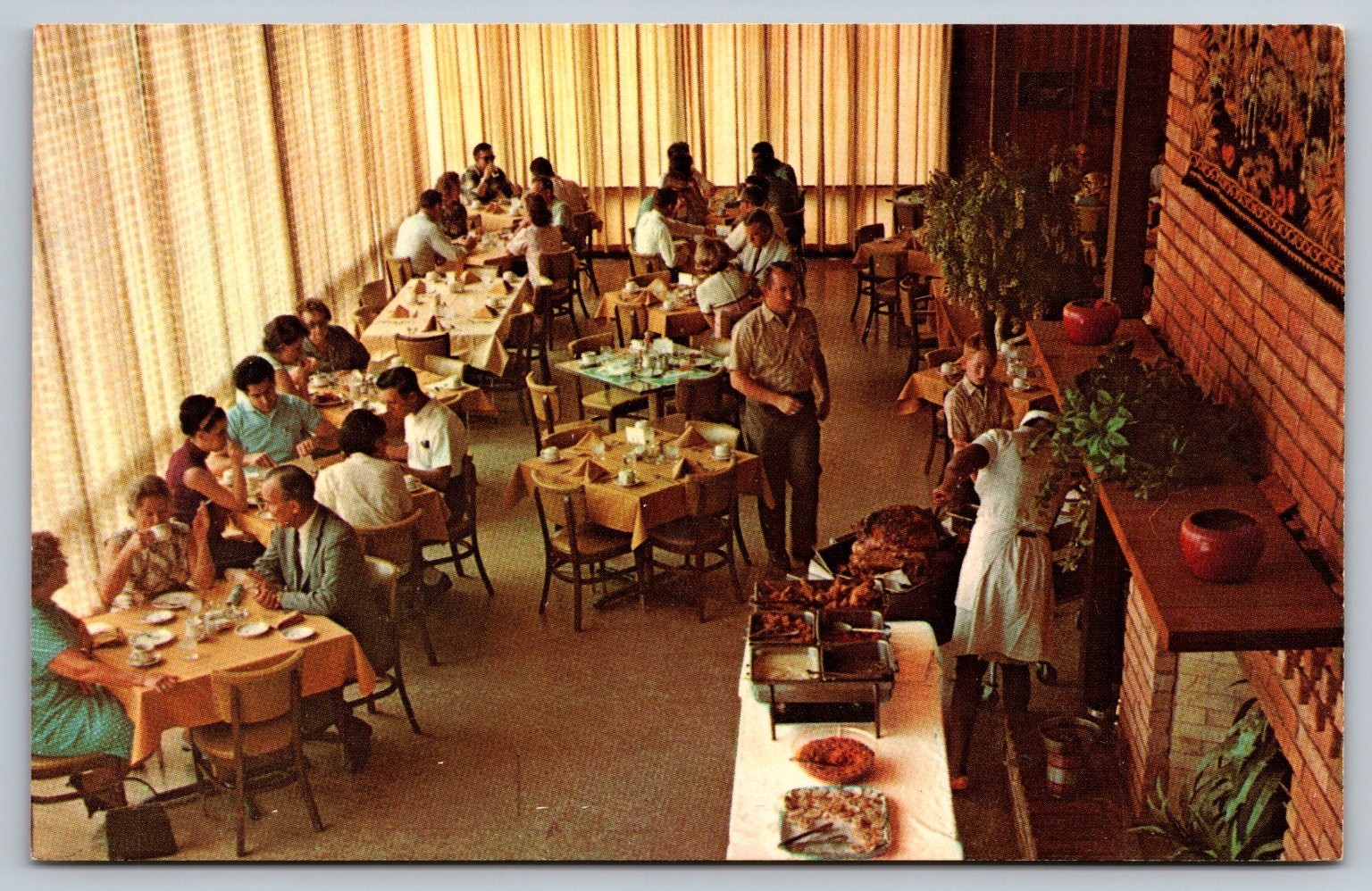 Hilltop Lakes Resort City Texas Shenandoah Dining Room Vintage Postcard