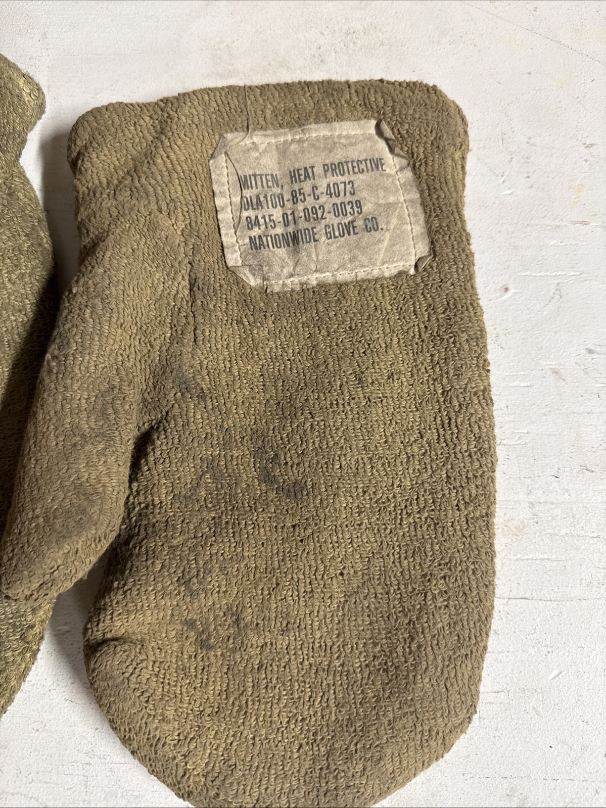 Millitary Mitten Heat Protective Glove. From Nation Wide Glove Co Fits All