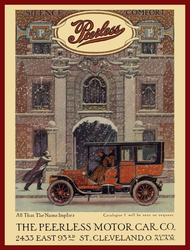 1909 Peerless Motor Car, Cleveland NEW Metal Sign 24\