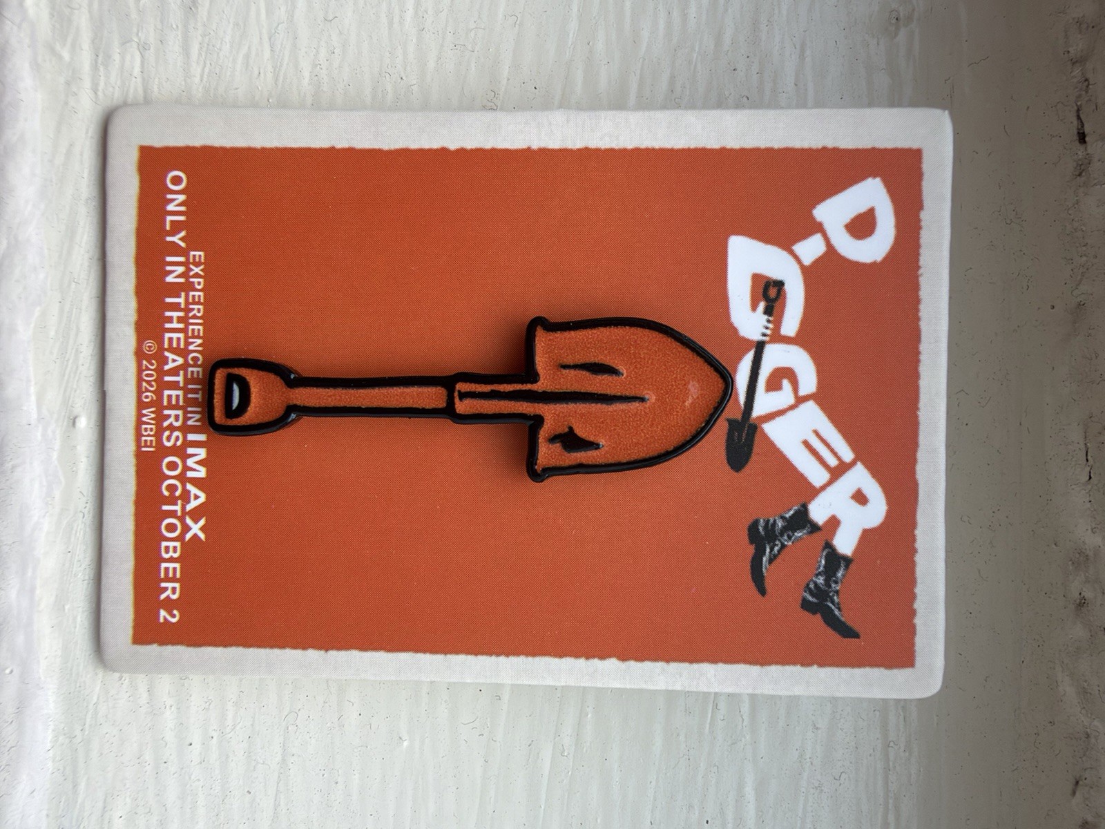 Digger 2026 IMAX Exclusive Shovel Enamel Pin Tom Cruise Promo Movie Collectible