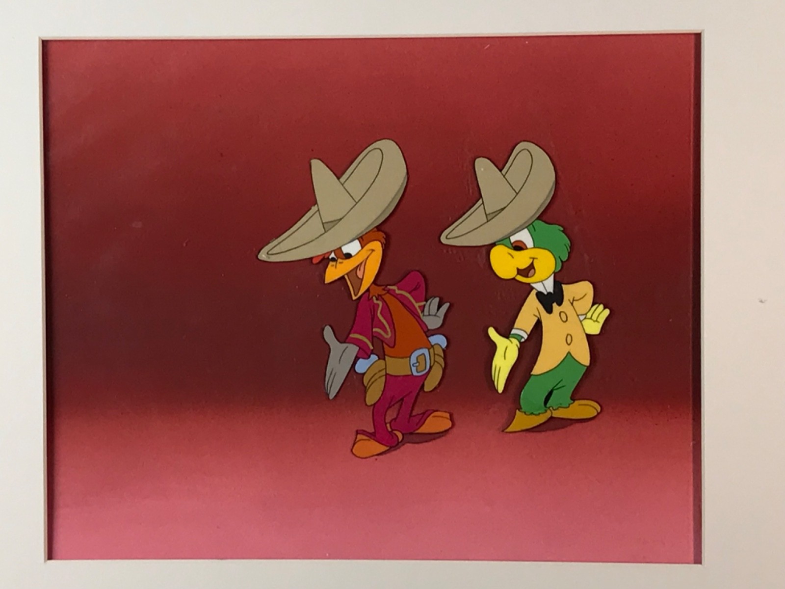 Walt Disney The Three Caballeros 1944Original Prod. Animation Cel + Background