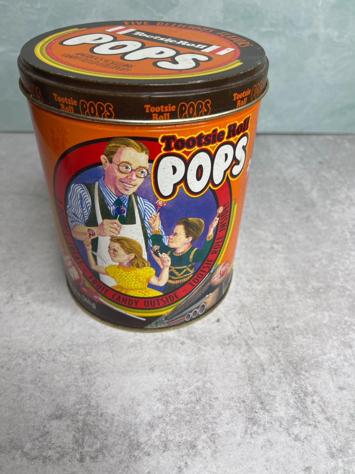 Vintage 1997 Tootsie Roll tin canister empty Limited edition decor