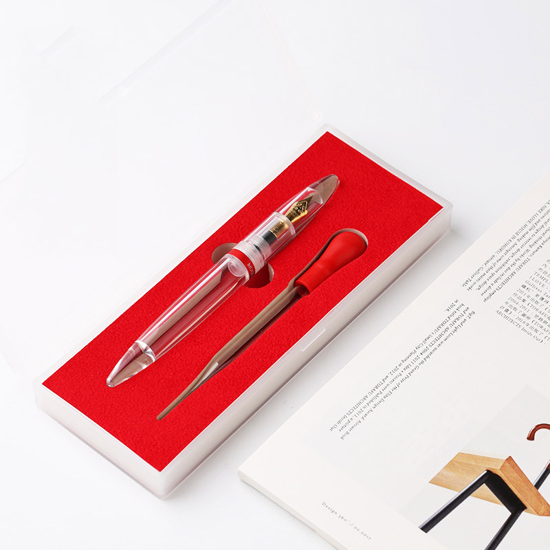 MAJOHN M2 Transparent Dropper Fountain Pen Extra Fine Nib 0.5/0.38mm Writing #B9