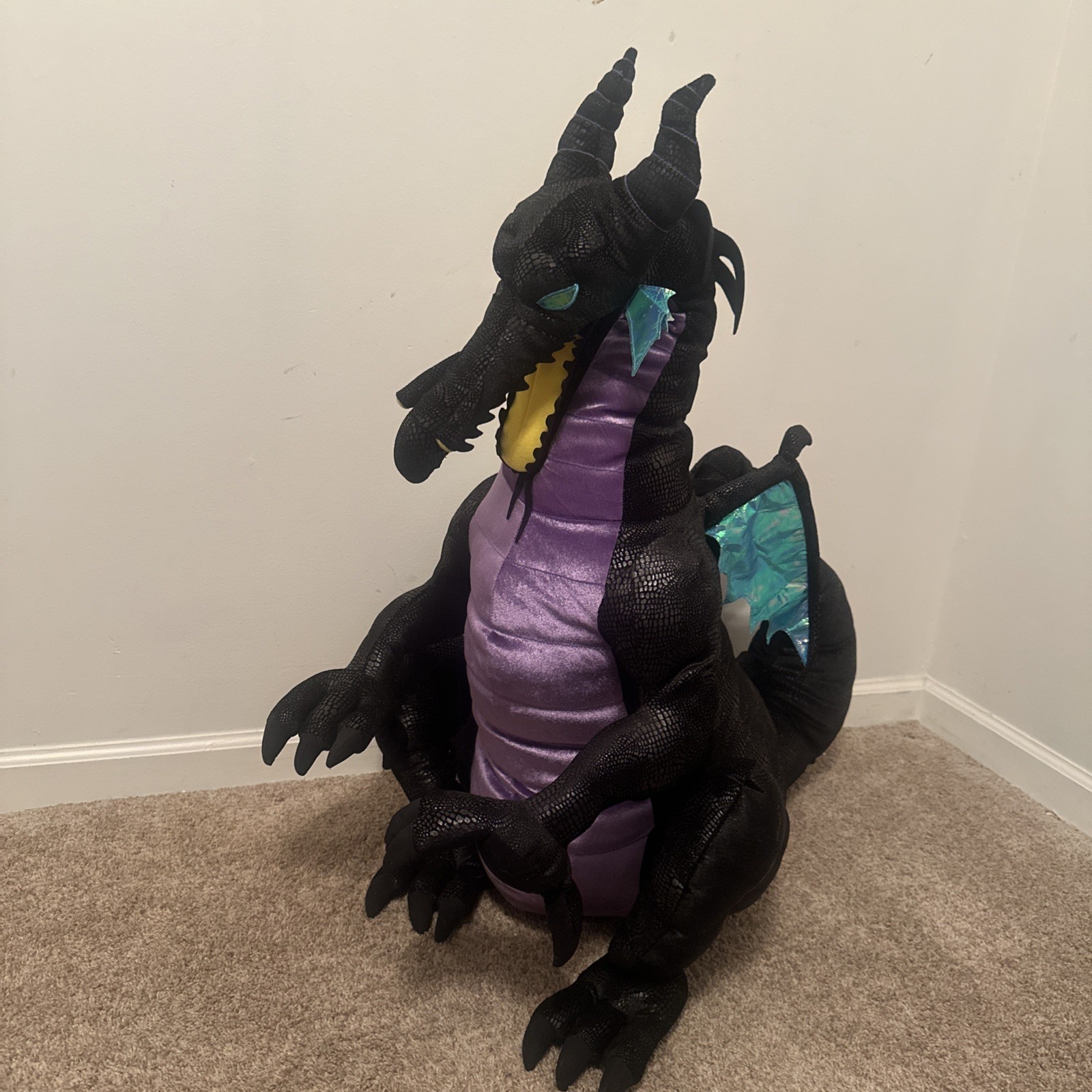 Disney Store Maleficent Dragon GIANT 3 Feet Stuffed Plush HTF CM