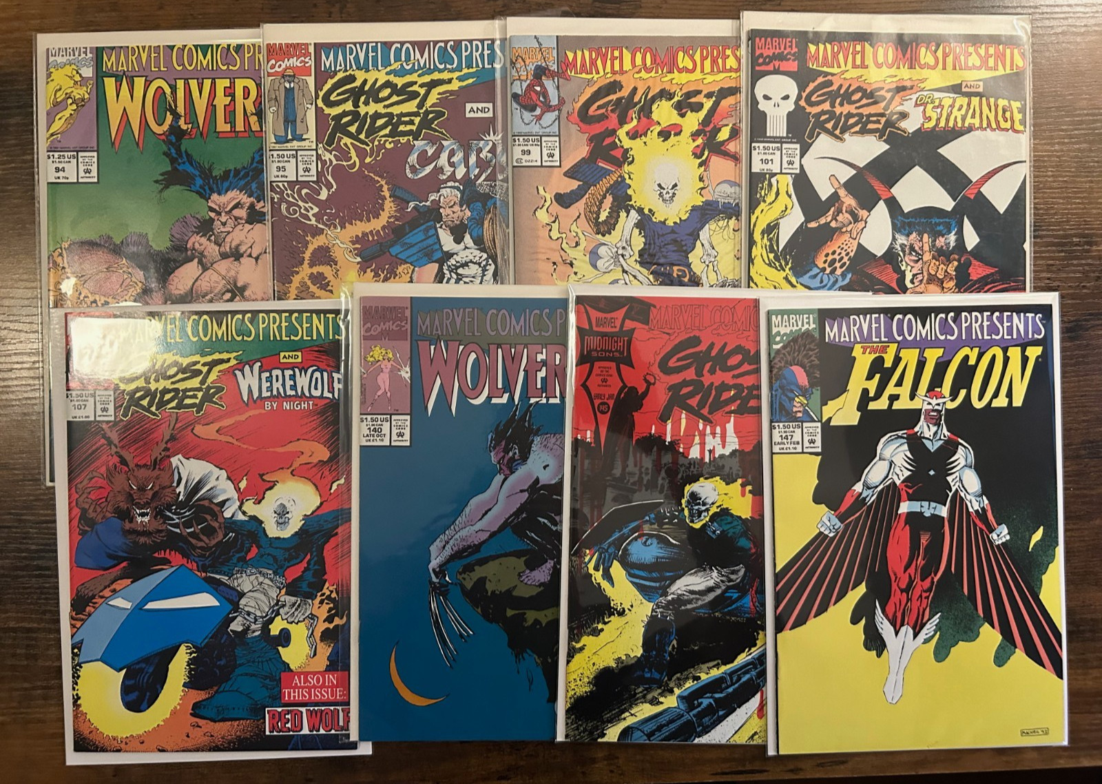 Lot 8 Marvel Comics Presents #94 95 99 101 107 140 145 147 1992-1994 Wolverine