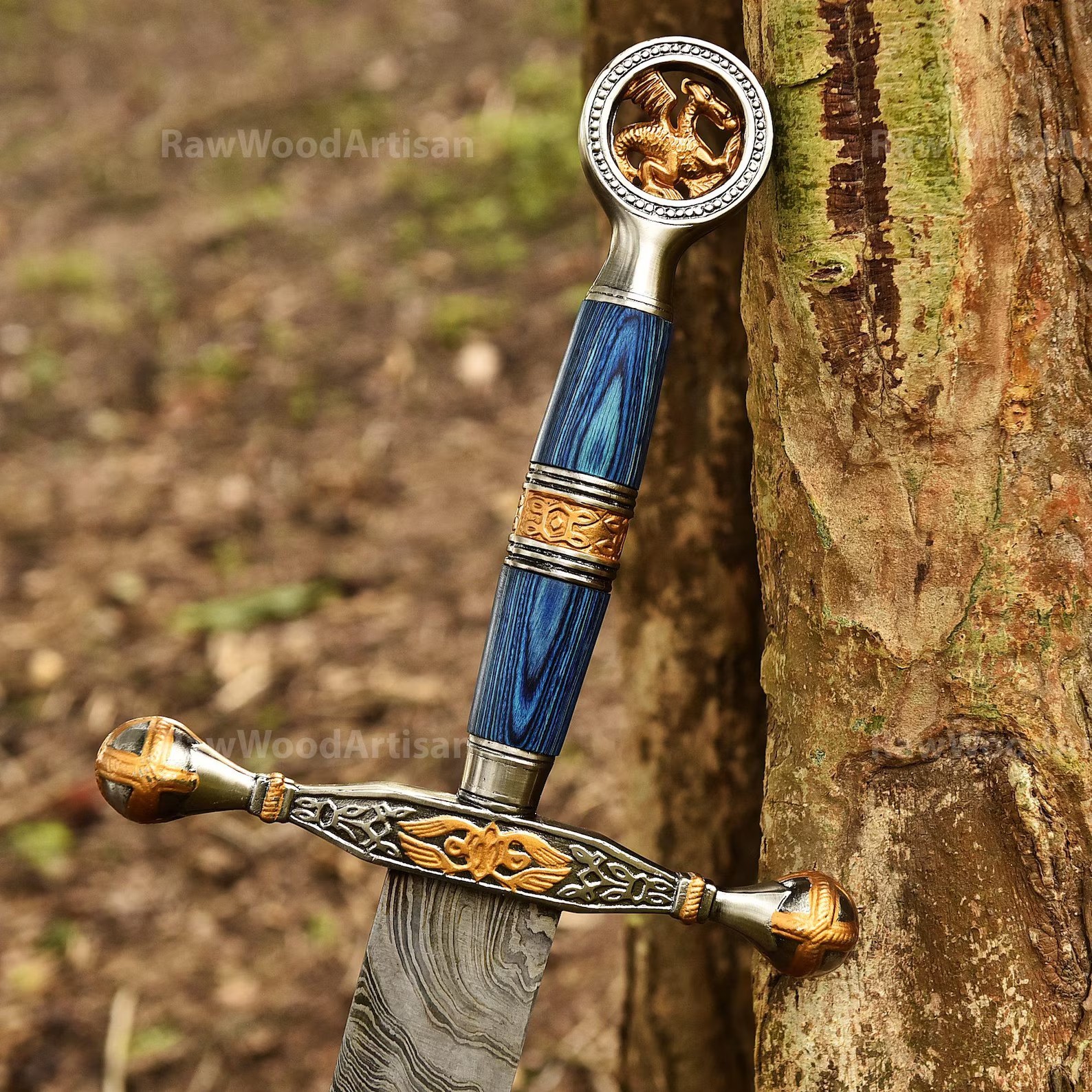Handmade Knights Templar Sword – Medieval Damascus Steel Crusader sword Replica