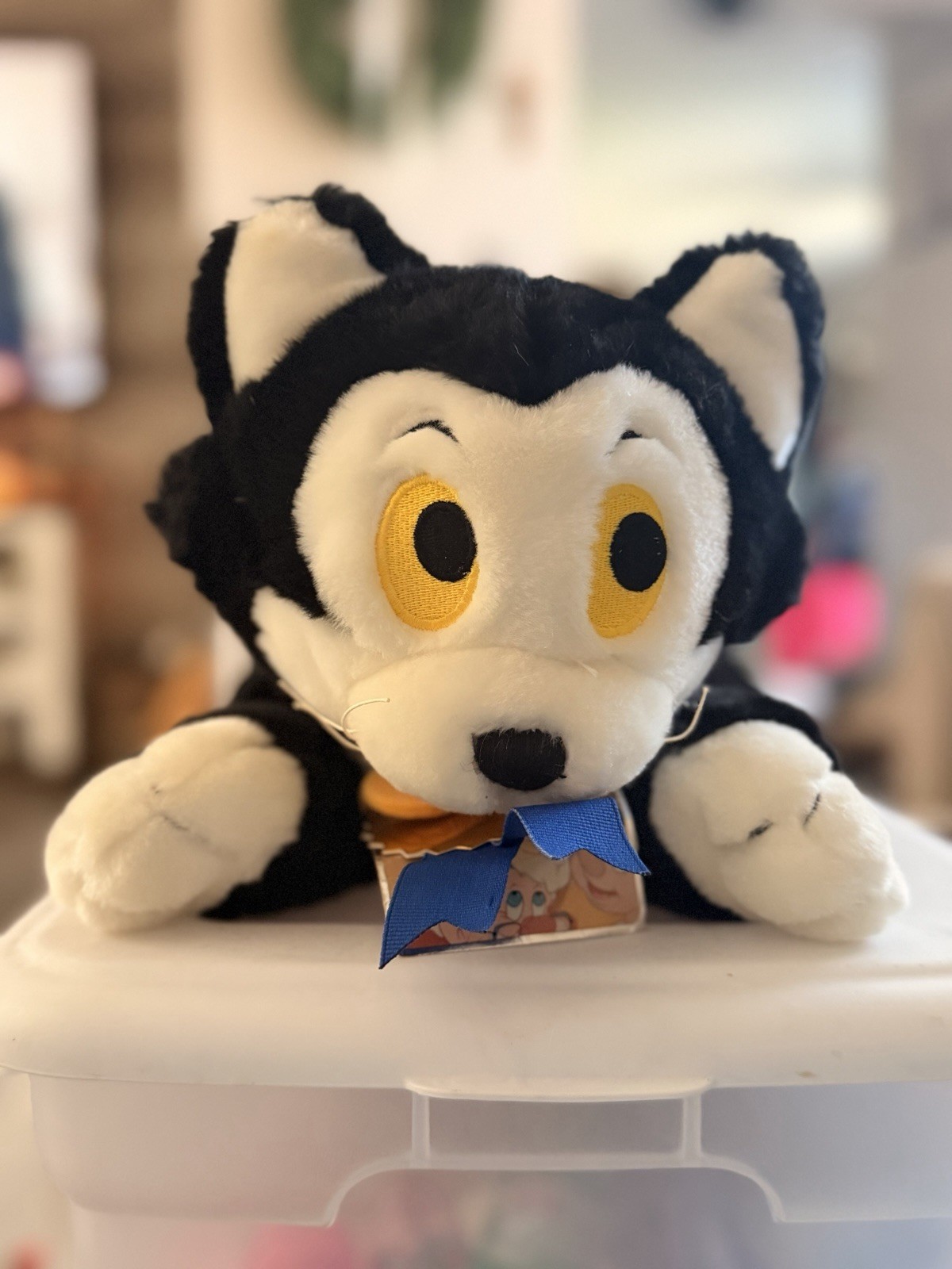 Vintage NWT Disney Store, Pinocchio, Figaro, Cat, Kitten, Plush, Stuffed Animal
