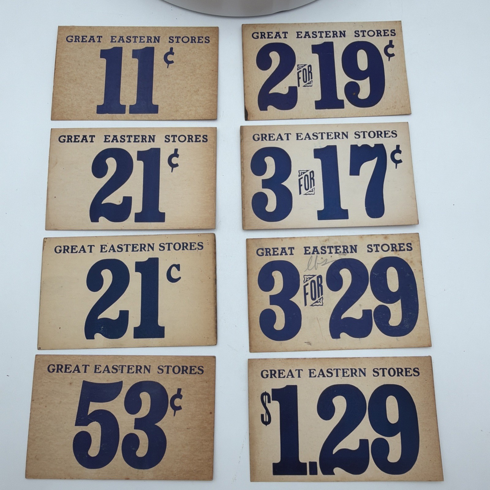 Vintage Great Eastern Stores Retail Store Price Tags Early 1960’s 