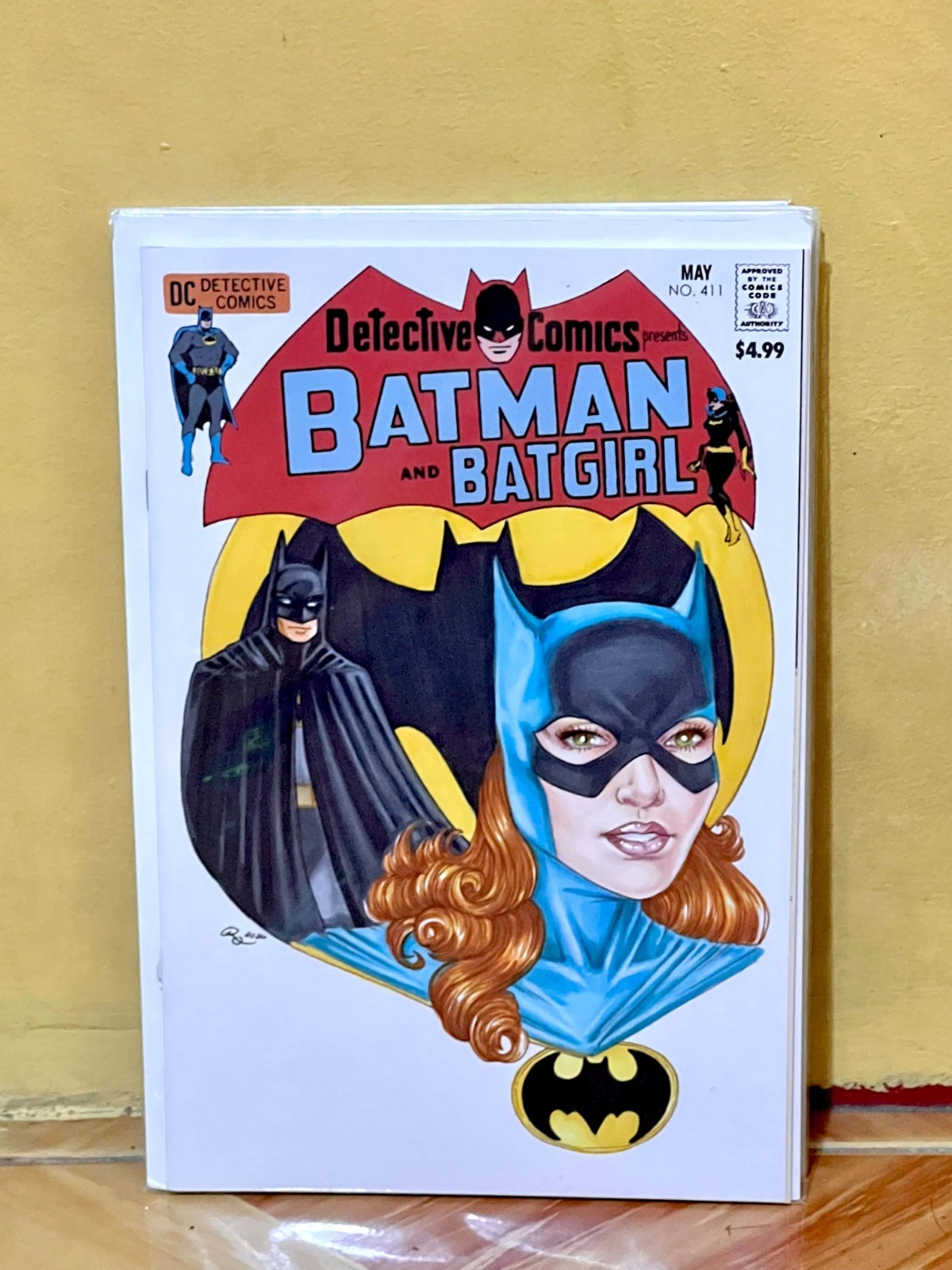 batman and batgirl detective comics 411 Sketch Cover By Rhiannon Owens