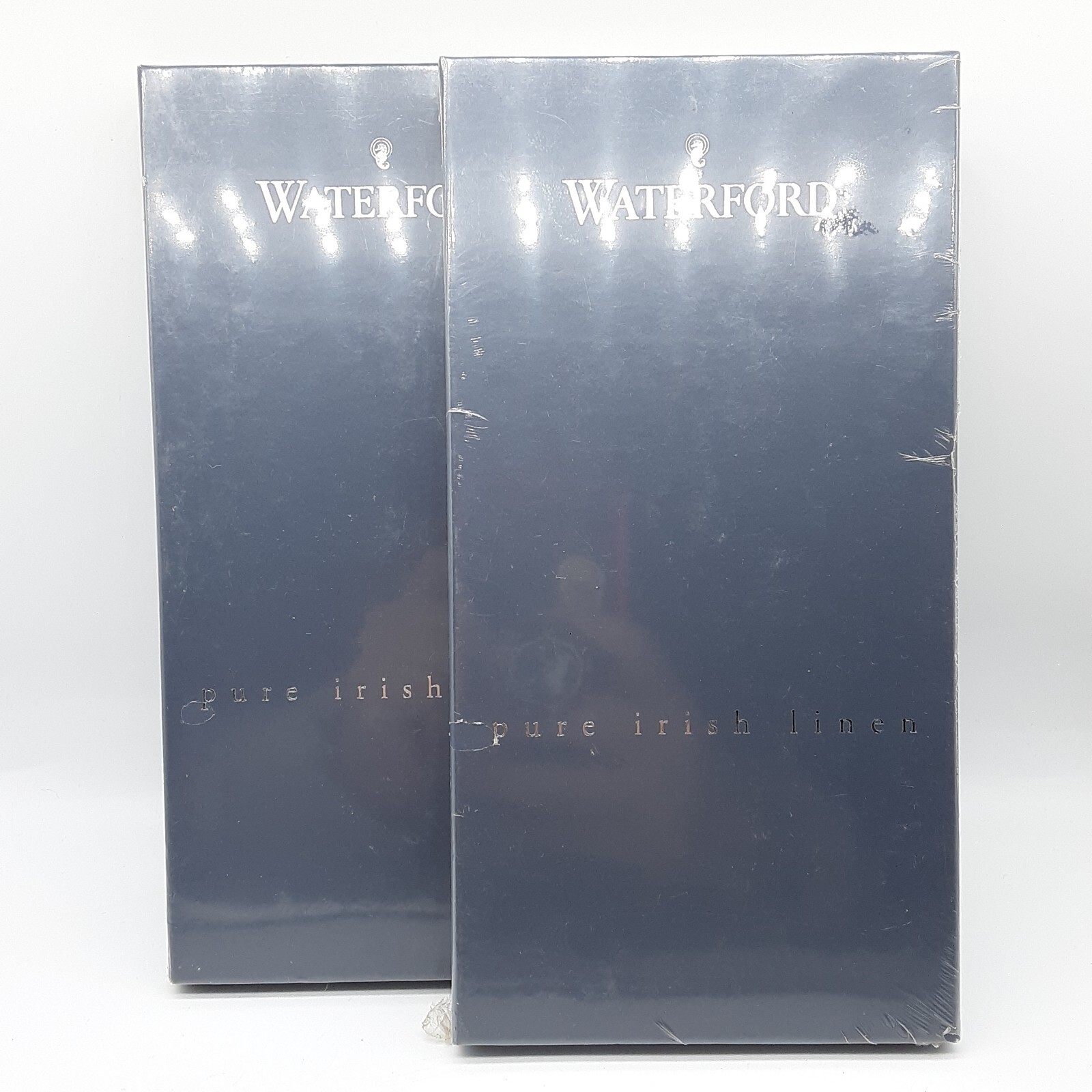 New WATERFORD Linen Damask embroidered Drink Coasters 4