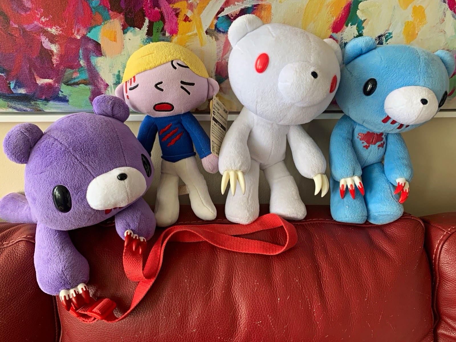 READ Gloomy Bear Official Plush Lot Cube Works Taito 12” Purple White Blue Pity 