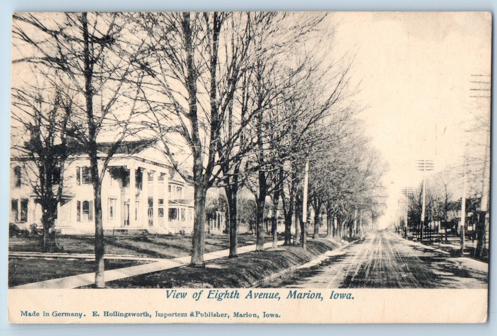 Marion Iowa IA Postcard View Eighth Exterior View Building c1907 Vintage Antique