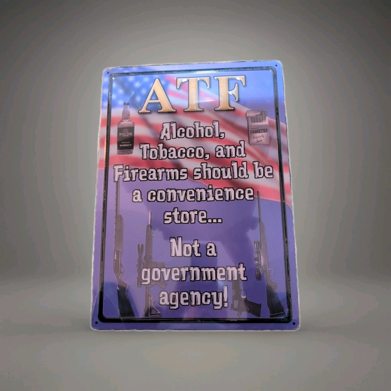 ATF Metal Sign for Home Decor Hunt Club Man Cave Wall Art  12\