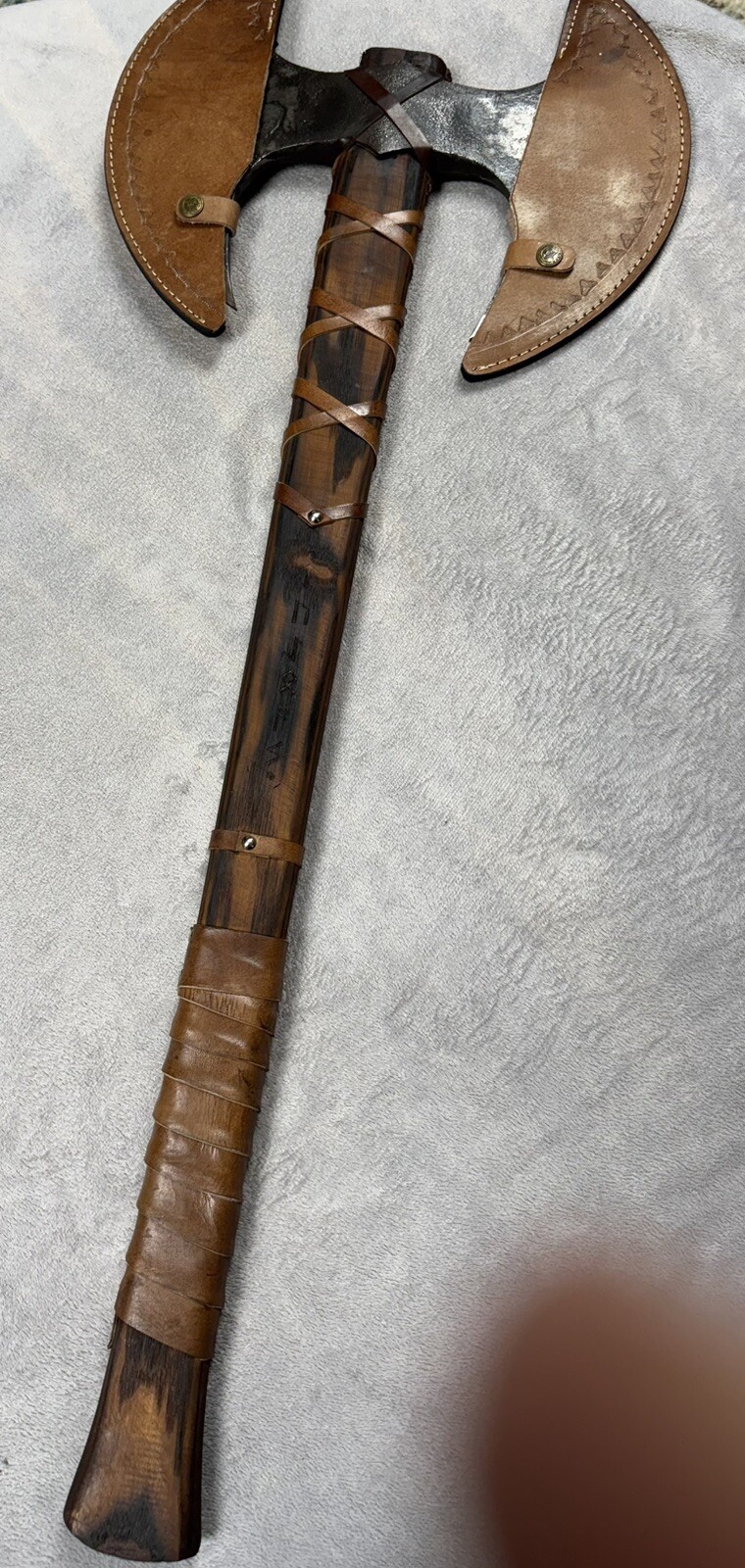 Handmade Berserker Carbon Steel Double Head Large Battle Viking Axe