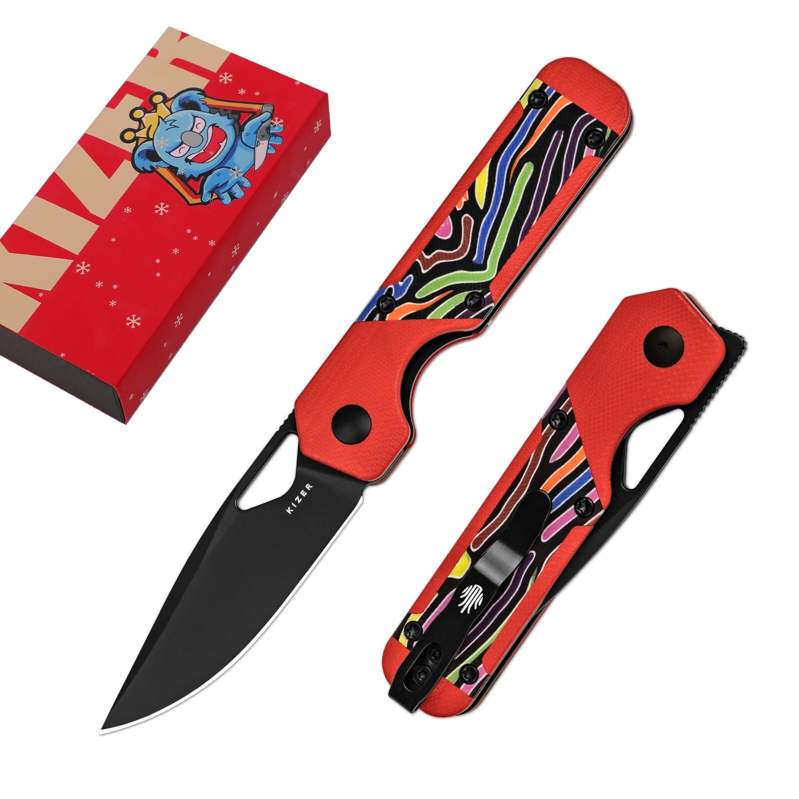 Kizer Mini Militaw Pocket Knife,2.82