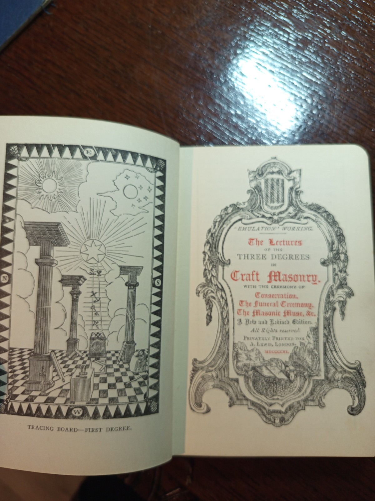 1906 Emulation Working The Lectures Three degrees Craft Freemasonry  masonic/854