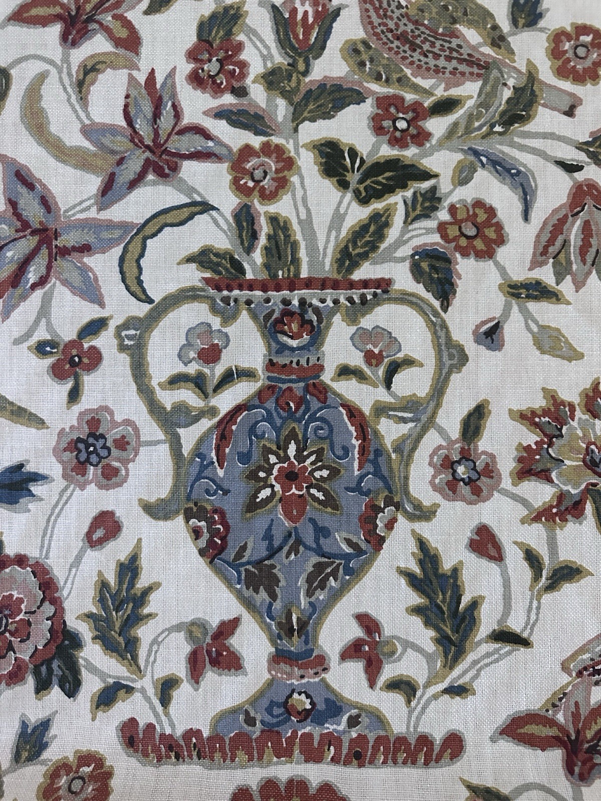 Camberwell Vase Print Document 174552 By Schumacher Linen Fabric 1 Yard