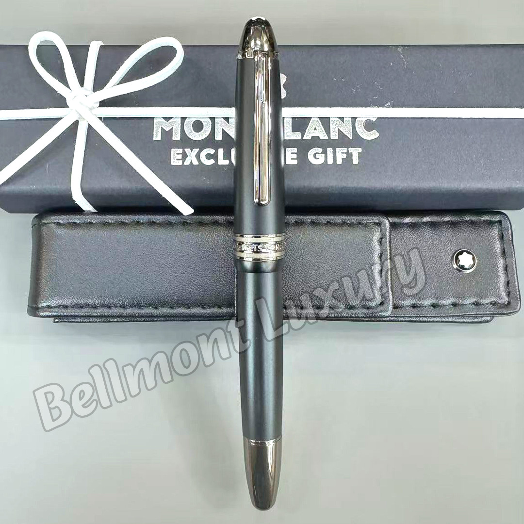 MONTBLANC Meisterstück Black Matte Rollerball Pen Platinum Trim Rare Luxury