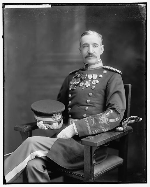Photo:E.K. Webster Portrait 1910s Military Officer Uniform Medals Hat