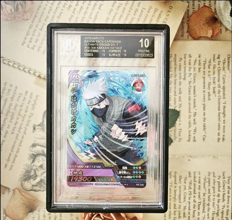 2010 Naruto Bandai Data Carddass BGS Black Label Kakashi Hatake POP 1