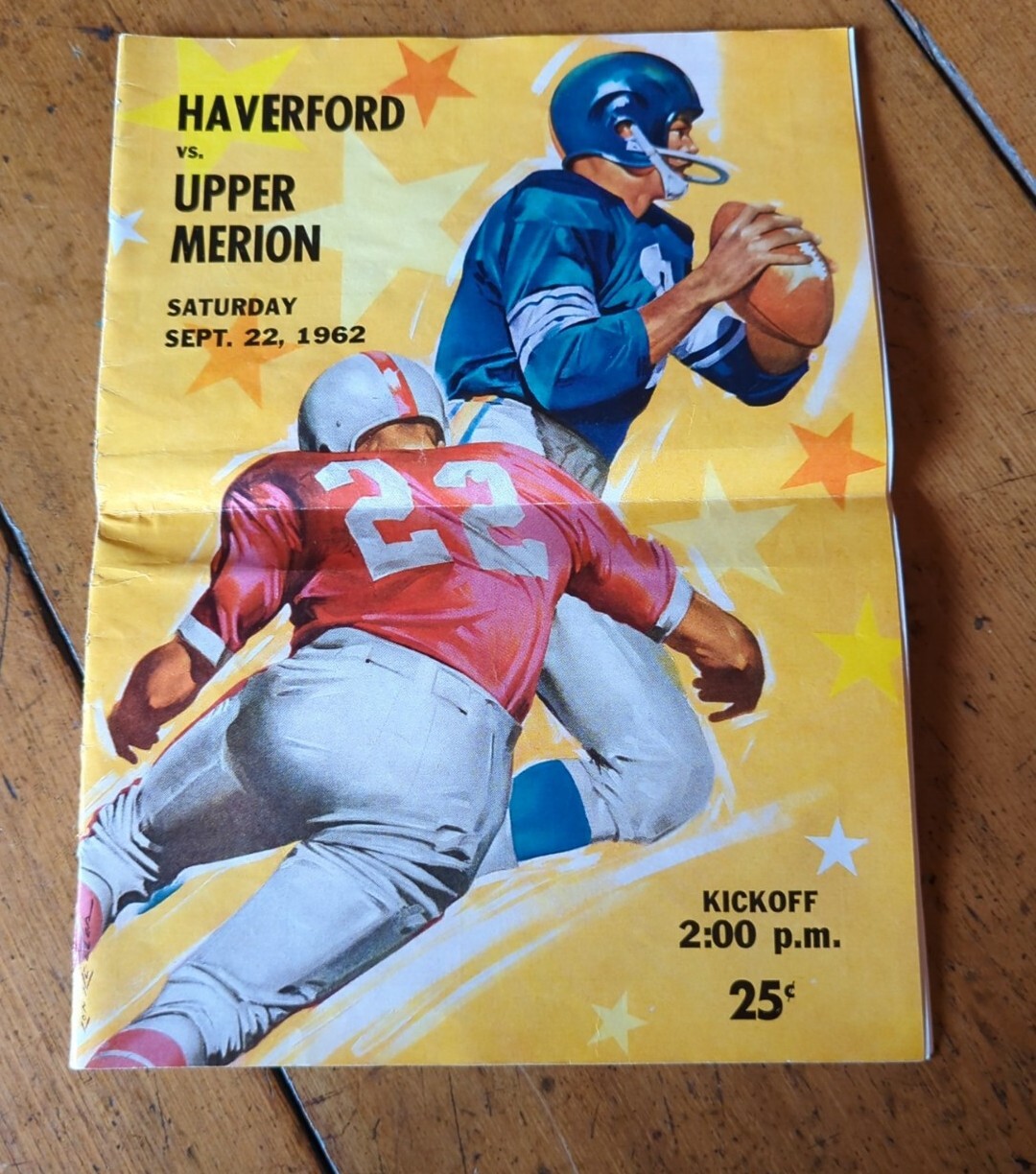 Rare 1962 Vintage Upper Merion Vs. Haverford High School FOOTBALL PROGRAM