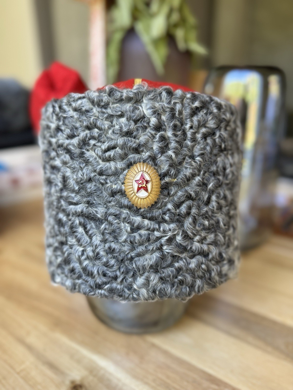 Original Vintage Soviet USSR General Hat Papakha, Astrakhan Lamb, NEW 60sz