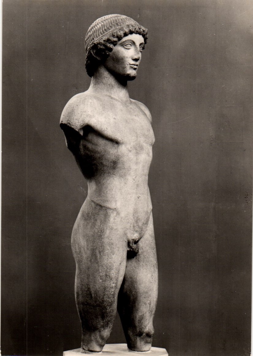 Vintage Postcard - Statue of a Young Man 