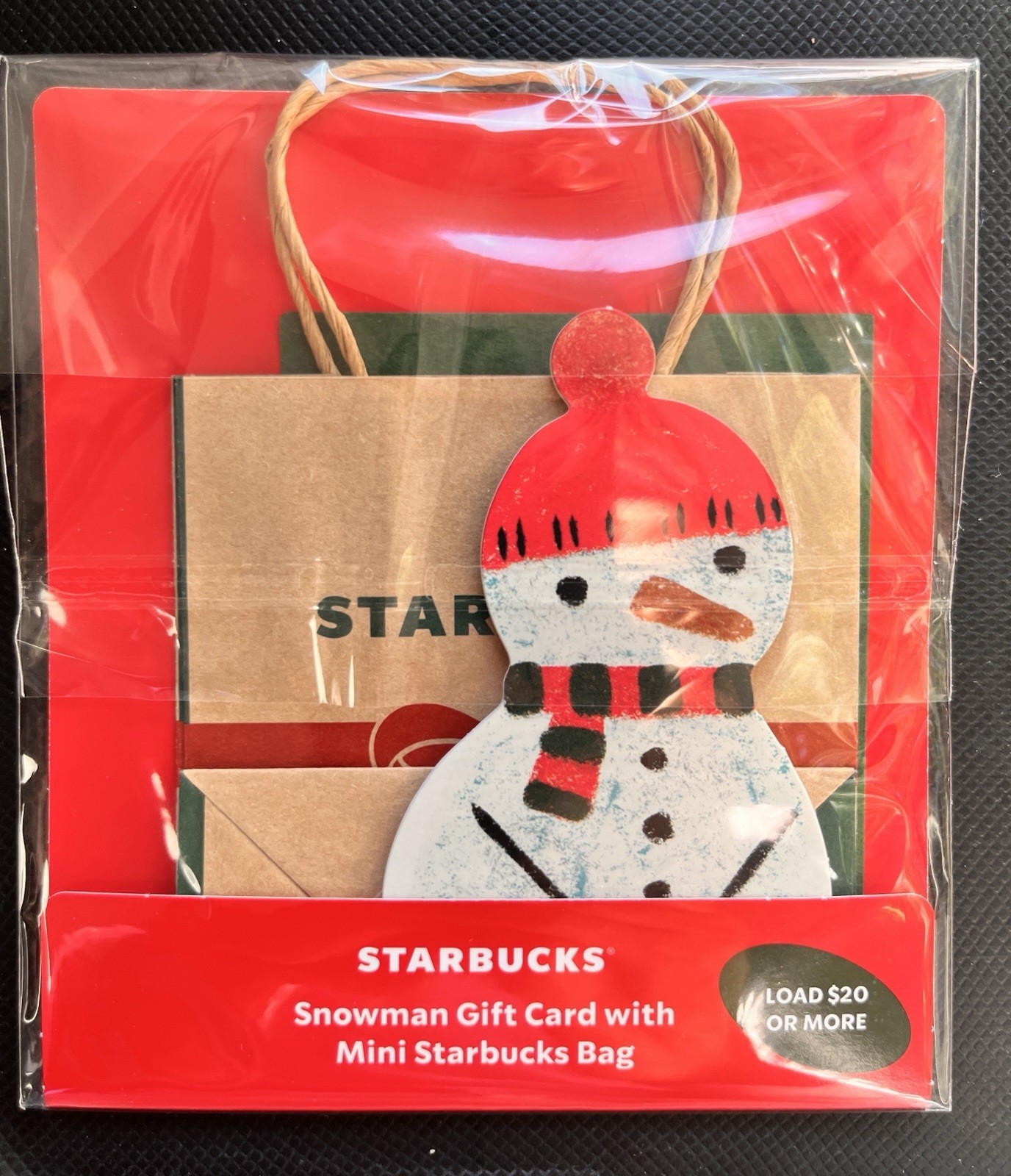 2025 SNOWMAN & MINI BAG STARBUCKS Holiday Gift Card