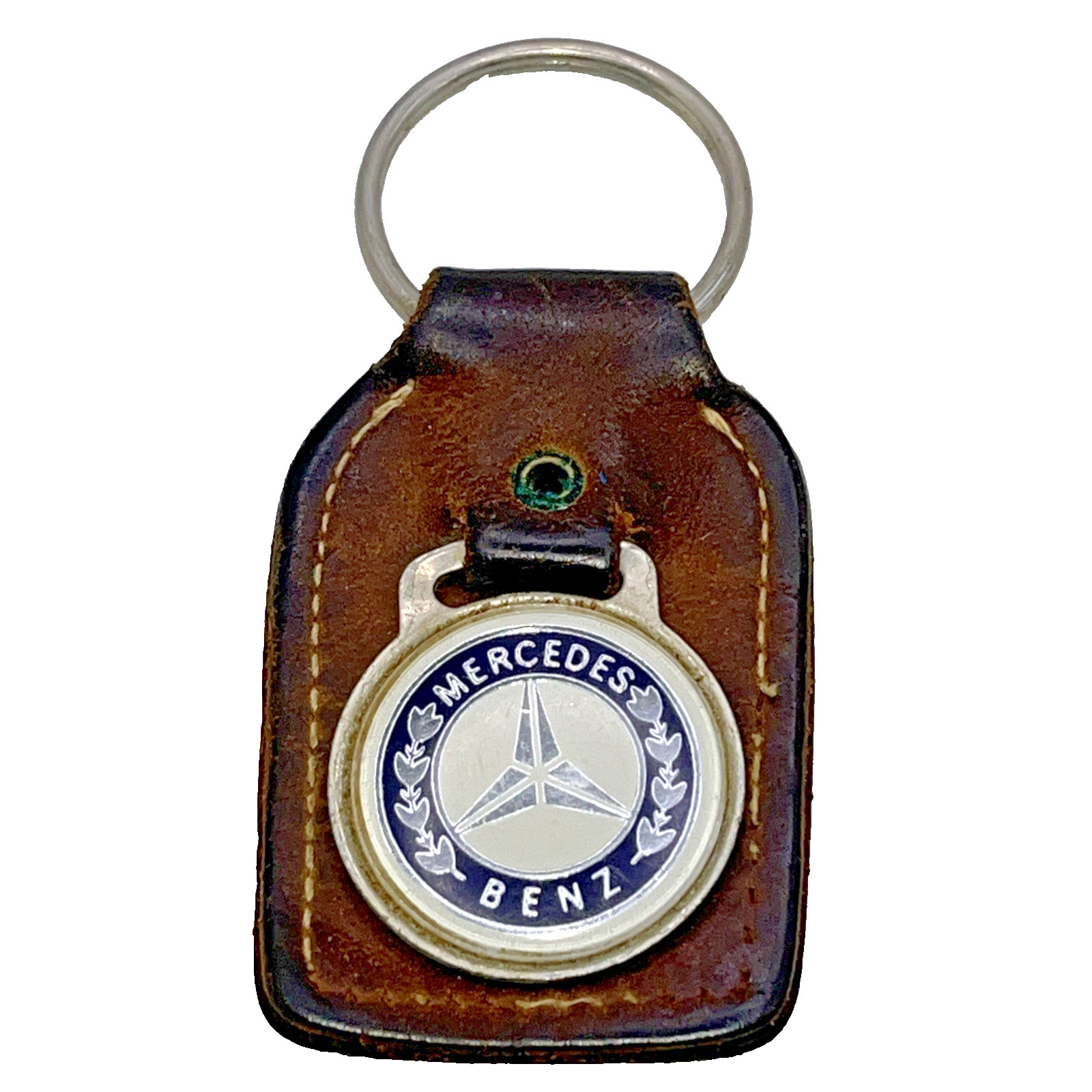 Vintage Mercedes-Benz Leather Keychain Dealer Benson Motor Annapolis MD 1960s