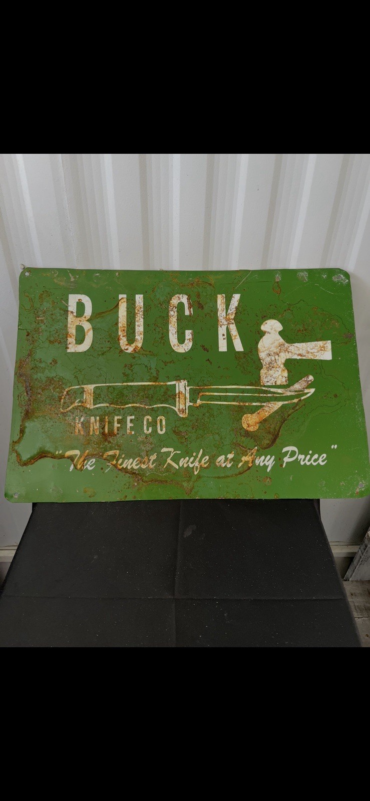 RARE Vintage Buck Knives Sign From The 1950s 
