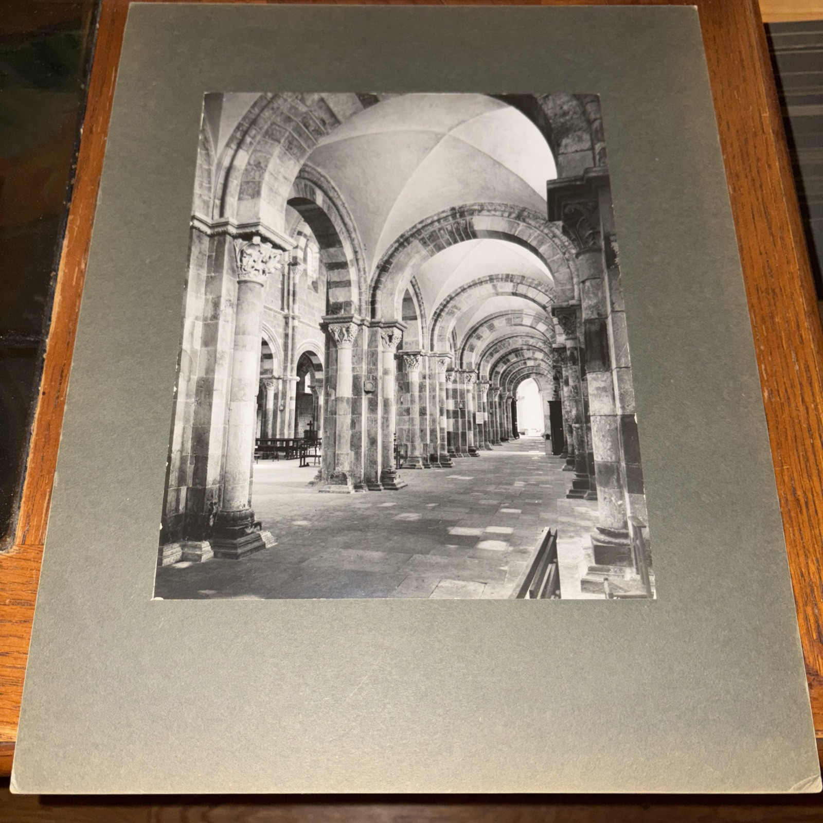 Vintage Le Madeleine Abbey Church Mounted French Architecture Photo Vezelay