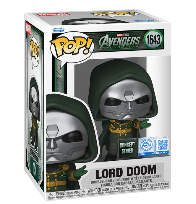 Funko POP Marvel Avengers Doomsday Lord Doom Exclusive Figure 1643 + Protector