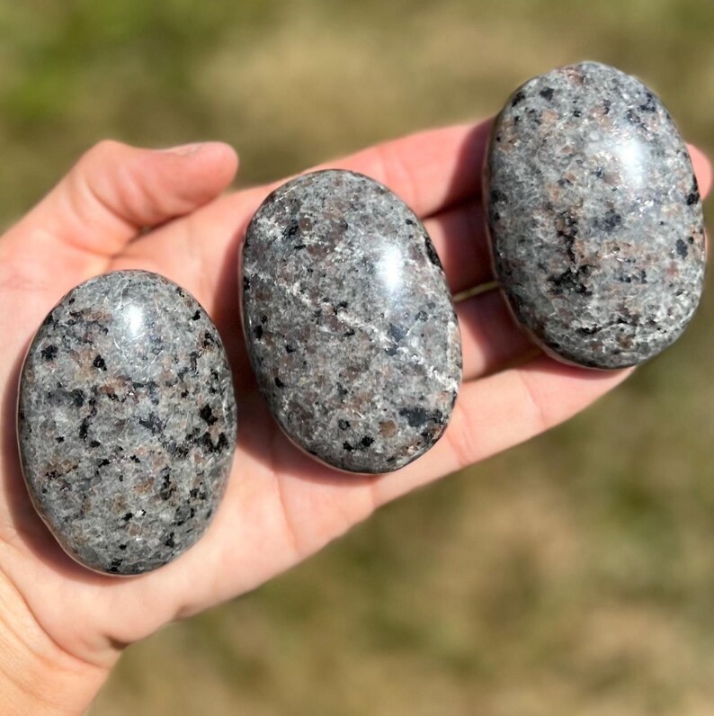 Rare Yooperlite Palm Stone Glowing Gem Healing Crystal UV Reactive Flame Stone
